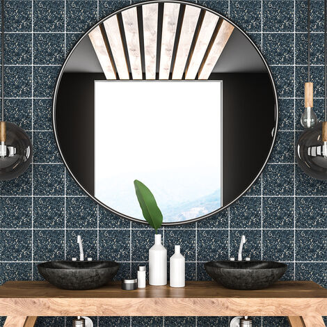 Sticker Mural Carrelage adhésif Cuisine Salle de Bain - 60 STICKERS CARRELAGES TERRAZZO MILA - 60stickers10x10cm