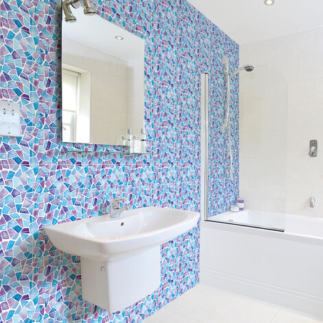 Sticker Mural Carrelage adhésif Cuisine Salle de Bain - 60 STICKERS CARRELAGES TERRAZZO VENANCIO - 60stickers10x10cm
