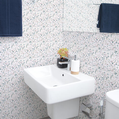 Sticker Mural Carrelage adhésif Cuisine Salle de Bain - 60 STICKERS CARRELAGES TERRAZZO ZECCA - 60stickers10x10cm