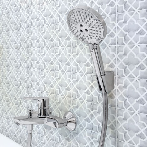 Sticker Mural Carrelage adhésif Cuisine Salle de Bain - 9 STICKERS CARREAUX DE CIMENT AUTHENTIQUES LAUDRINA - 9stickers20x20cm