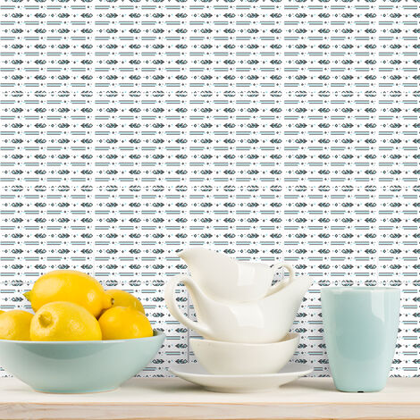 Sticker Mural Carrelage adhésif Cuisine Salle de Bain - 9 STICKERS CARREAUX DE CIMENT BOHÈME COAHOMA - 9stickers20x20cm