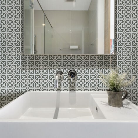 Sticker Mural Carrelage adhésif Cuisine Salle de Bain - 9 STICKERS CARRELAGES AZULEJOS FABRIZIO - 9stickers10x10cm