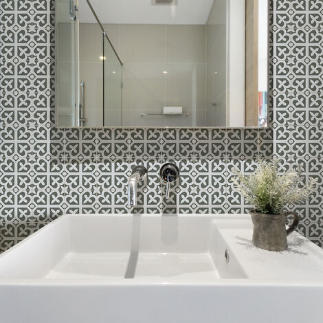 Sticker Mural Carrelage adhésif Cuisine Salle de Bain - 9 STICKERS CARRELAGES AZULEJOS FABRIZIO - 9stickers15x15cm