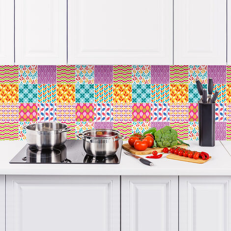 Sticker Mural Carrelage adhésif Cuisine Salle de Bain - 9 STICKERS CARRELAGES AZULEJOS ROGRIGUEZ - 9stickers15x15cm