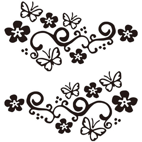 Sticker mural décoratif fleurs et animaux pour salon ou chambre