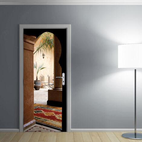 Sticker Mural Décoratif Villa Marrakech 83x204cm  Porte Décorative & Tapis Magnifique