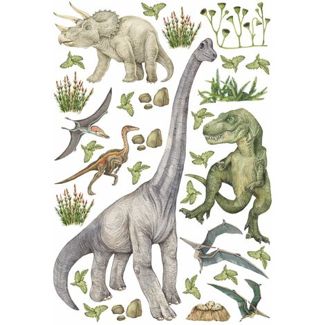 sticker mural dinosaures vert  - Sanders & Sanders