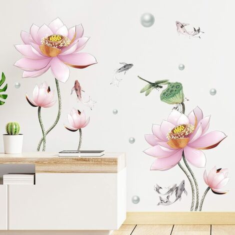 Découvrez le sticker mural 3D roses sur table, rose rouge, fleur, vert - sticker  mural M1297