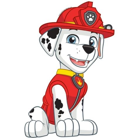 sticker mural PAW Patrol - La Pat' Patrouille rouge et noir et blanc  - Sanders & Sanders