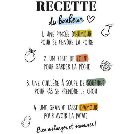 Sticker mural recherche du bonheur – Décoration inspirante pour surfaces lisses – Dimensions 70 x 50 cm – Application facile – Sud Trading