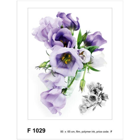 Sticker mural - Roses Violettes - 65 x 85 cm