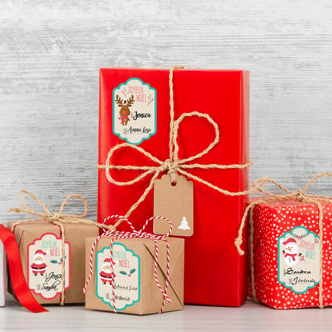Emballage Cadeau Enrouler Autocollant Jour De Noël Série Décorative Étiquette  Autocollante Du 13,93 €