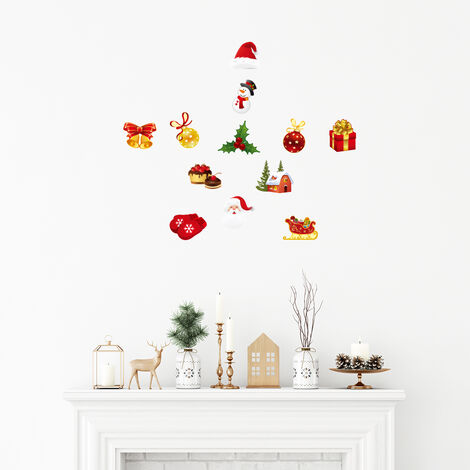 Sticker Noël les plaisirs de Noël - Autocollants stickers adhésifs noël - décoration fêtes - 30x40cm
