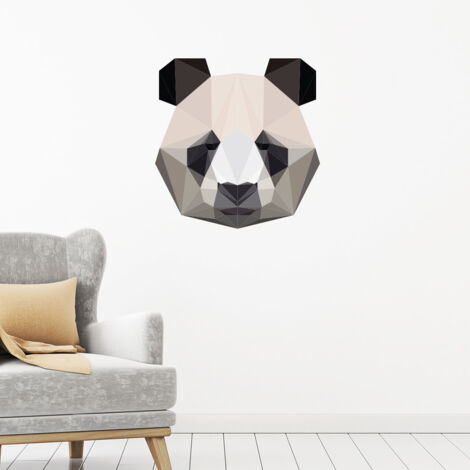Sticker origami panda 40 x 40 cm