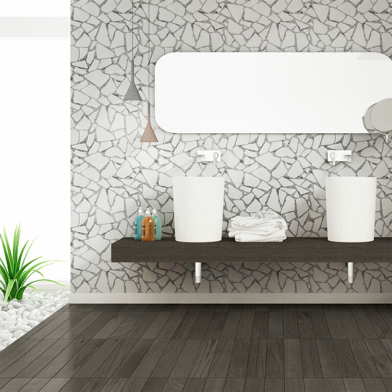 Sticker effet papier peint - pierres de chambéry - 60x60cm