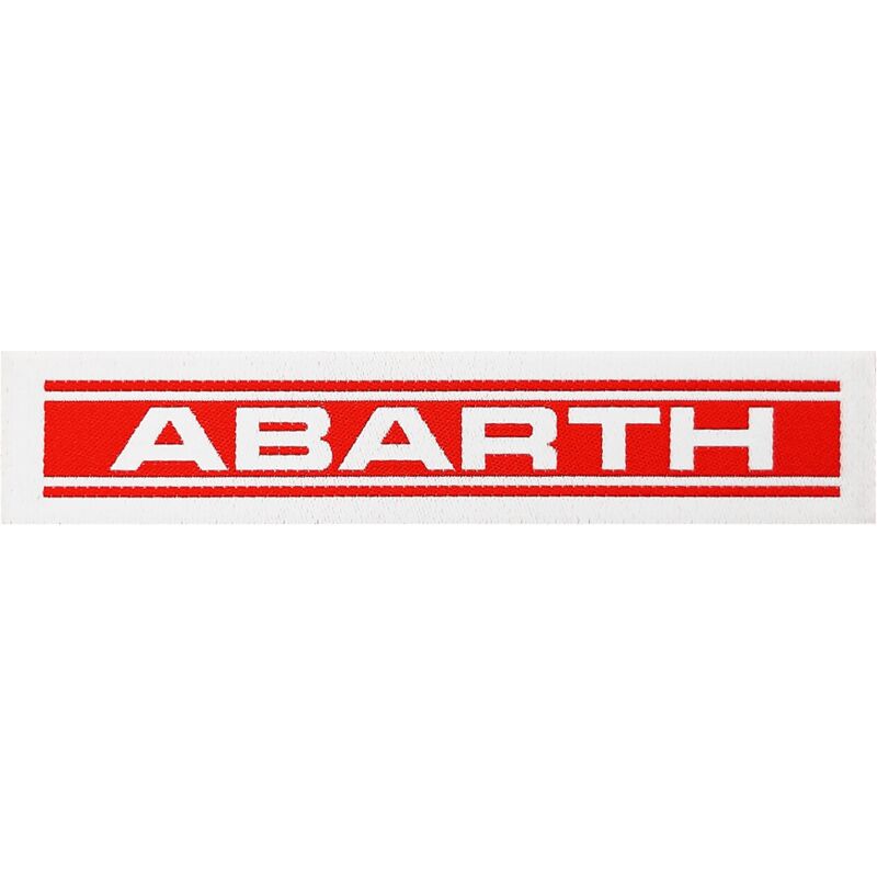 Sticker Patch Logo Scritta Abarth, 115 x 26 mm