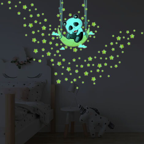 Sticker phosphorescent lumineux - SUPER-HÉROS - Autocollant mural plafond  enfant fluorescent - 40x40cm