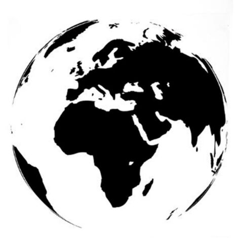 Sticker Plat Déco "Carte" 60cm Noir & Blanc