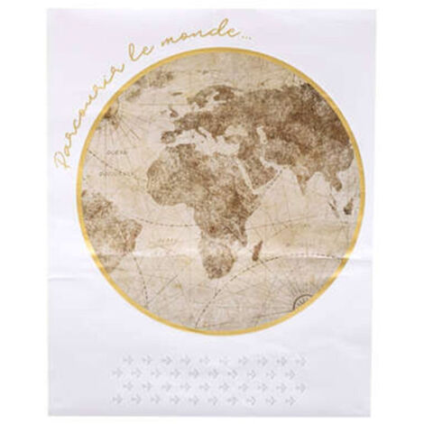 Sticker Plat Mural "Loft" 70x87cm Naturel & Blanc