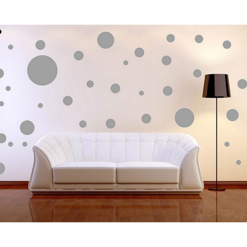 

Sticker Polka Dots - Circulo - para ninos - a la pared - Plateado en Vinilo, 25 x 0,15 x 29 cm