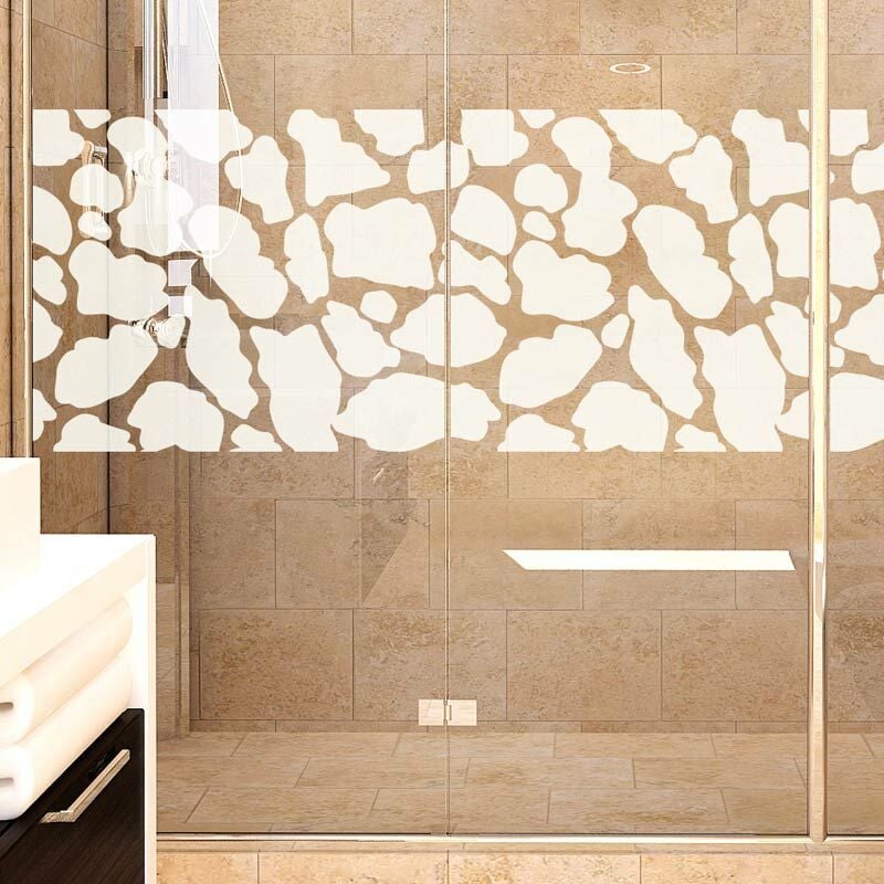 Sticker porte de douche Motif peau de girafe 45 x 150 cm