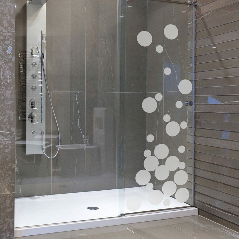 Sticker porte de douche Petites bulles de savon 150 x 55 cm
