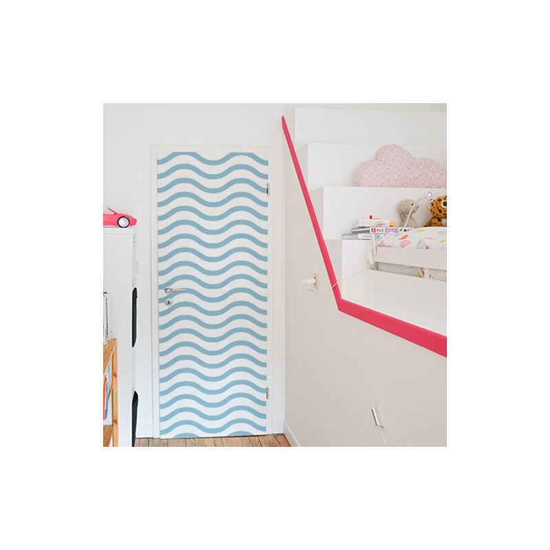 Plage - Sticker Autocollant Vagues pour Portes, 204 cm x 83 cm - wsh