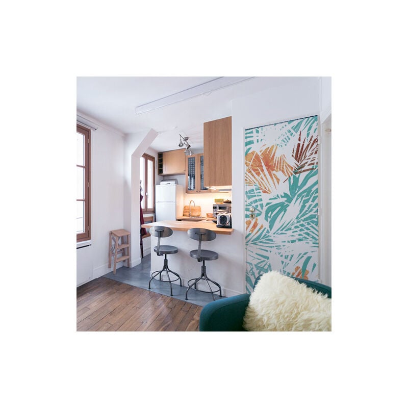 Sticker de porte Jungle Diapo - Décoration intérieure pour portes et placards, 204 cm x 83 cm