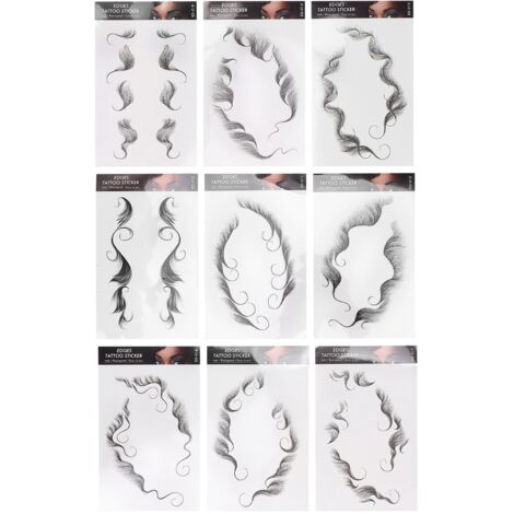 Sticker pour Cheveux Salon Coiffure DIY - Faux Contour Capillaire - 9 Pièces