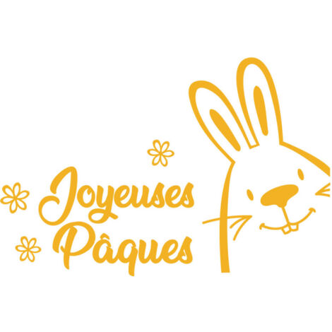 STICKER POUR VITRINE JOYEUSE PAQUES (PAQUES010)