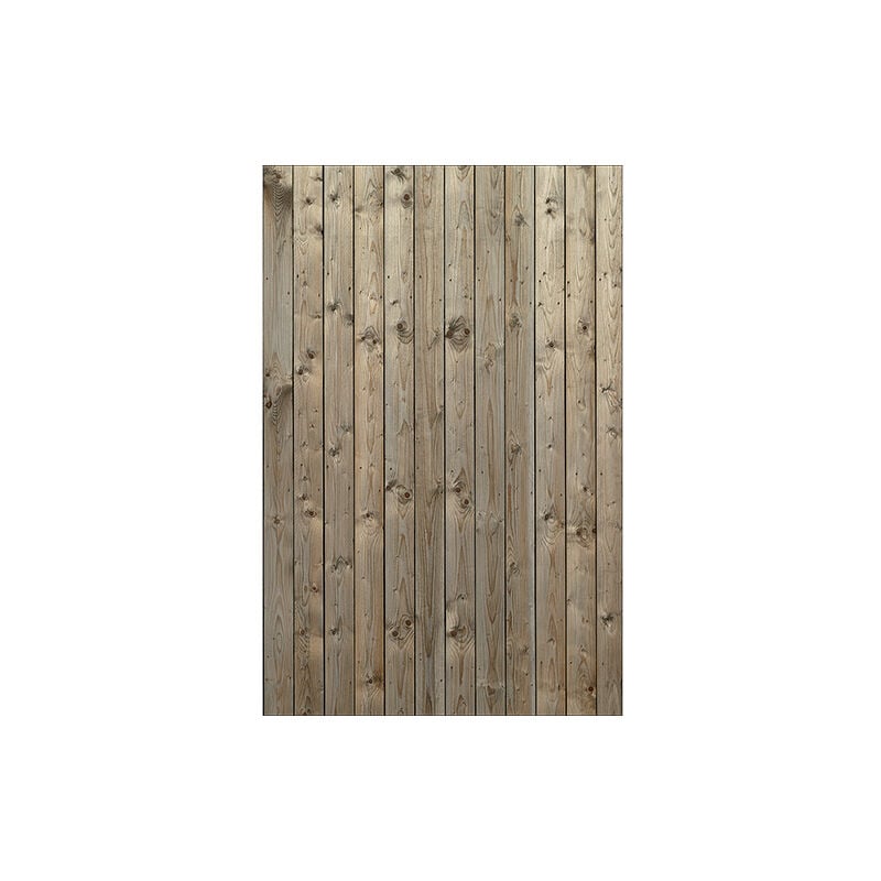 Sticker réfrigérateur et lave vaisselle, bois vertical nature rustique élégance déco, 75 cm x 49 cm