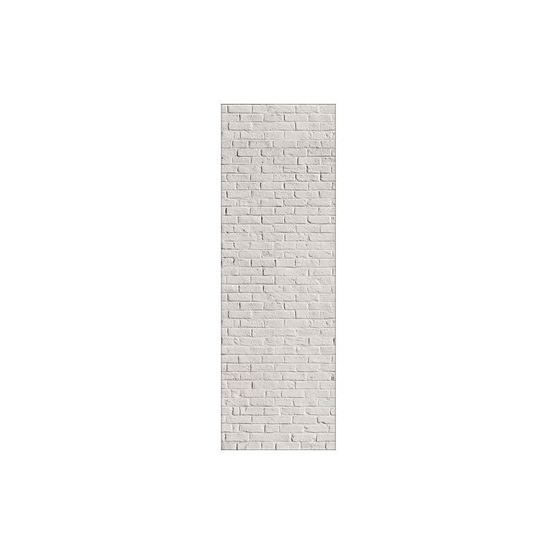Sticker réfrigérateur et lave vaisselle, briques blanches mur effet trompe l'oeil maison, 180 cm x 59,5 cm