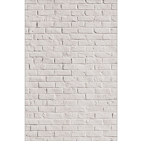 Sticker réfrigérateur et lave vaisselle, briques blanches style contemporain déco, 75 cm X 49 cm
