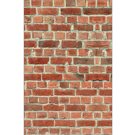 Sticker réfrigérateur et lave vaisselle, briques rouges design urbain déco, 75 cm X 49 cm