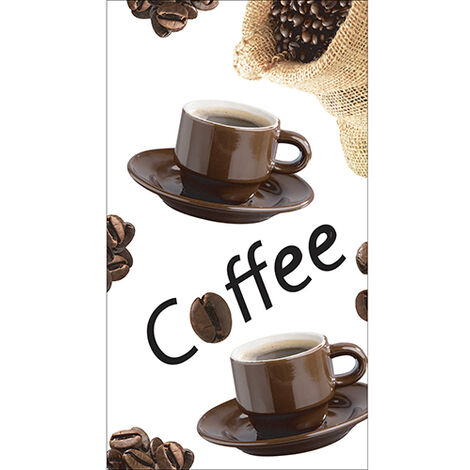 Sticker réfrigérateur et lave vaisselle, café matinal énergie quotidienne plaisir gourmand déco, 180 cm X 100 cm