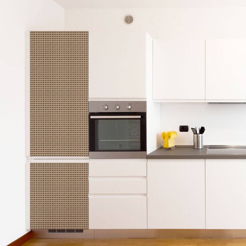 Sticker réfrigérateur et lave vaisselle, cannage, tendance, 180 cm x 59,5 cm