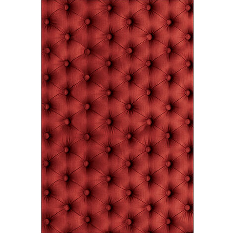 Sticker réfrigérateur et lave vaisselle, capitons rouge design classique déco, 75 cm X 49 cm