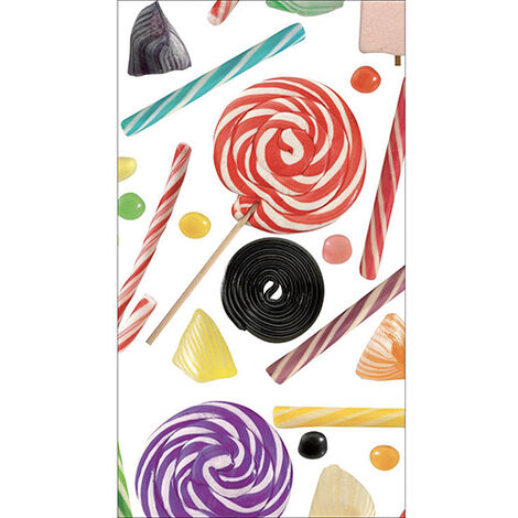 Sticker réfrigérateur et lave vaisselle, friandises, bonbons, colorés gourmand, 180 cm X 100 cm