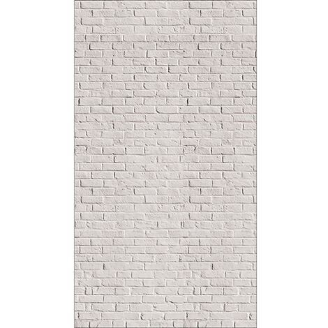 Sticker réfrigérateur et lave vaisselle, mur de briques blanches style contemporain beauté minimaliste déco, 180 cm X 100 cm