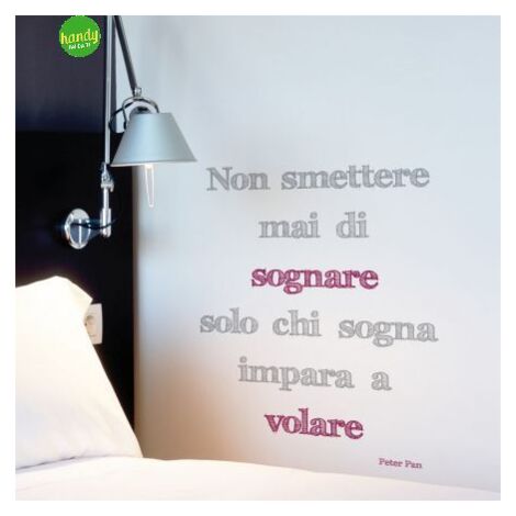 Sticker sognare volare Crearreda adesivo murale frasi famose natura geometrie fantasie 47X67 CM