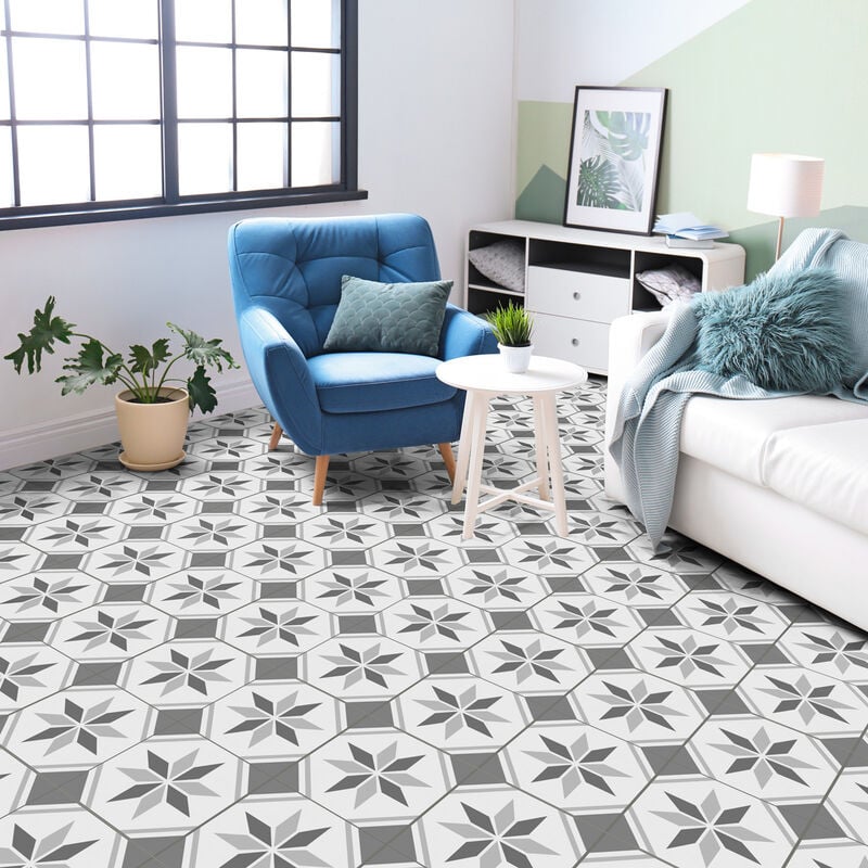 Ambiance-sticker - Stickers Sol Anti-dérapant avec Protection - carrelages sol aldara - 1 sticker de 60x100cm