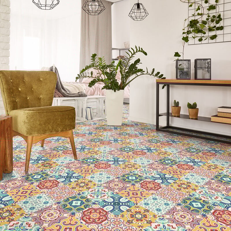 Stickers Sol Anti-dérapant avec Protection - carrelages sol tolio - 1 sticker de 60x60cm