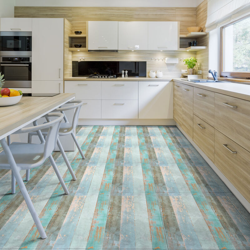 Stickers Sol Anti-dérapant avec Protection - sol parquet côte d'opale - 1 sticker de 60x90cm