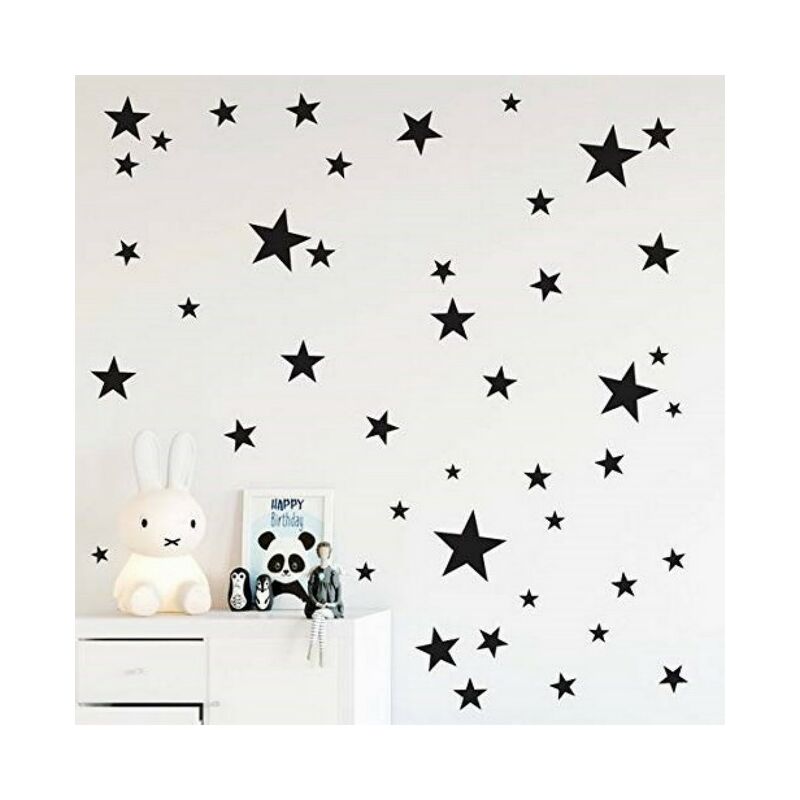 

Sticker Stars - Estrellas - para ninos - para pared - Negro en Vinilo, 24 x 0,15 x 29 cm
