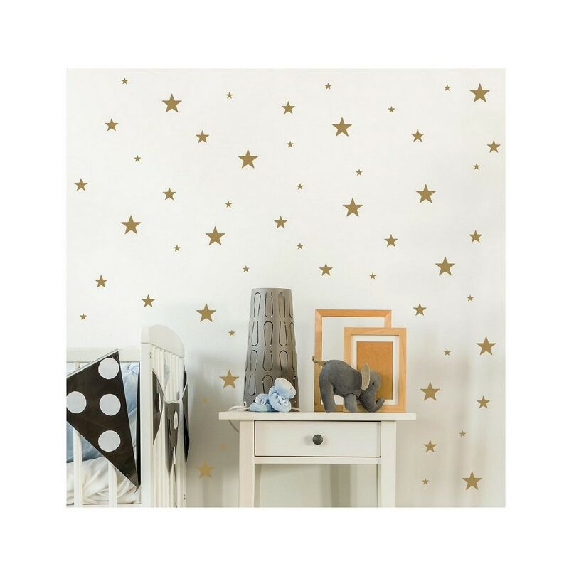 

Sticker Stars - Estrellas - para ninos - para pared - Oro en Vinilo, 24 x 0,15 x 29 cm