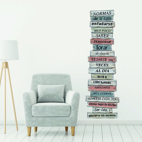 Sticker Trompe l'oeil Adhésif Photo Espagnol Coloré 175 cm X 60 cm - Panneau Directionnel pour Murs et Sols