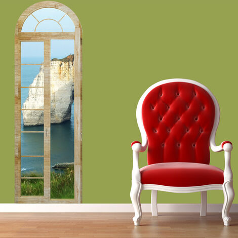 Sticker Trompe l'oeil Falaises Étretat 30 x 90 cm