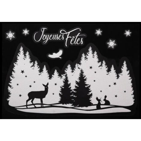 Sticker vitre Noël - Joyeuses Fêtes