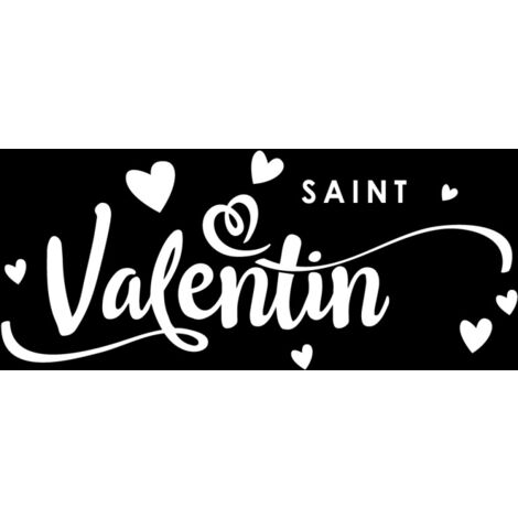 STICKER VITRINE ST VALENTIN (VITR007).- Blanc - 80 x 34 cm