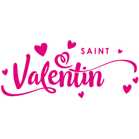 STICKER VITRINE ST VALENTIN (VITR007).- Rose - 58 x 24 cm